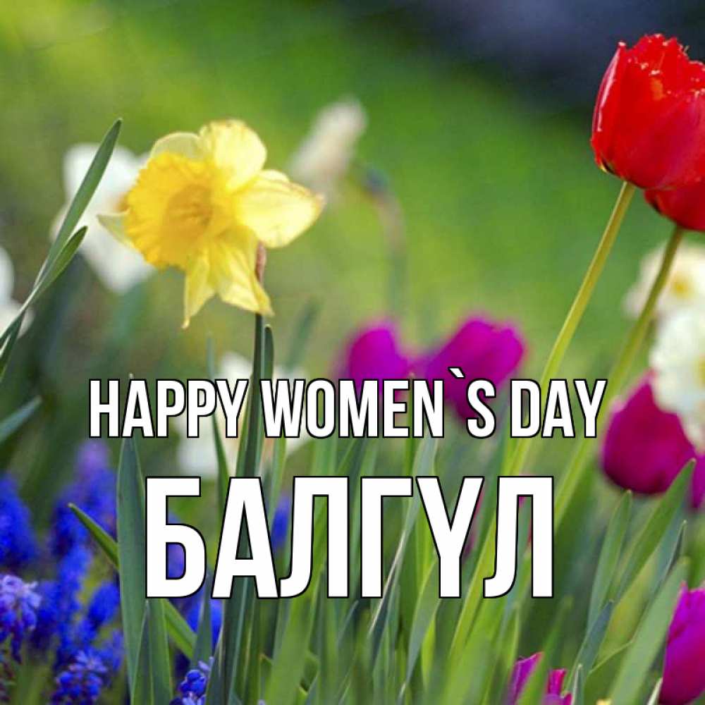 Greetings card с именем, БАЛГҮЛ happy women`s day международный женский день 3 Greetings with text for free download 